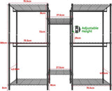 Heavy Duty Garment Rack Organizer with Shelves