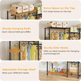 Heavy Duty Garment Rack Organizer with Shelves