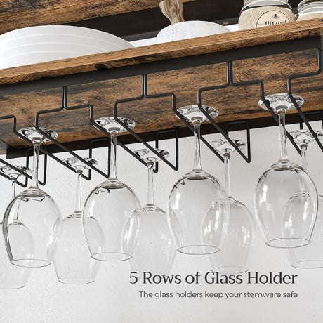 24 bottle metal and timber freestanding wine rack