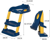 Toddler toilet trainer seat with side handles