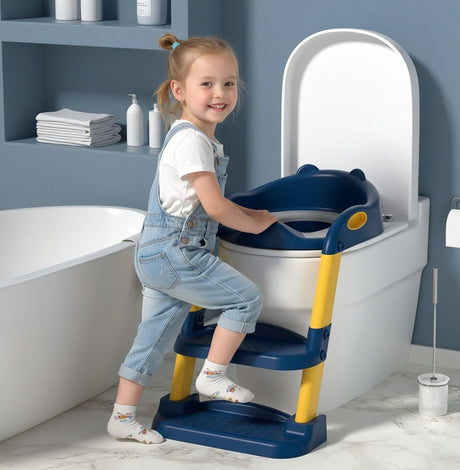 Potty training step stool with anti-slip pads