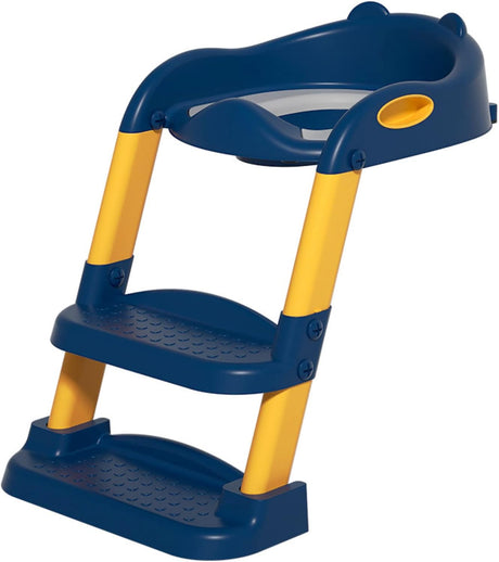 Kids potty training seat with step stool folded