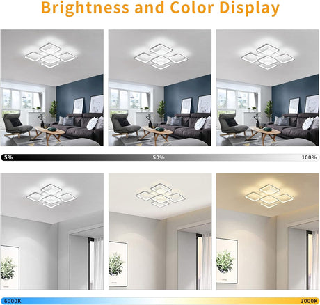 Modern LED Ceiling Light with Remote Control — 60cm — Allure Home Collections