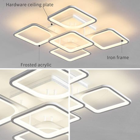 Modern LED Ceiling Light with Remote Control — 60cm — Allure Home Collections