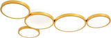 Elegant LED Golden Ceiling Light with Remote