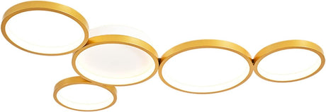Elegant LED Golden Ceiling Light with Remote