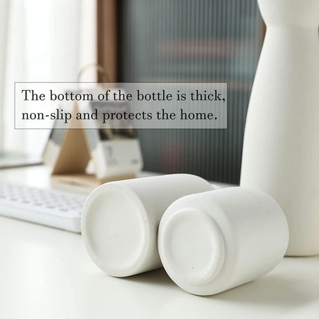 Modern white ceramic vase set of 3