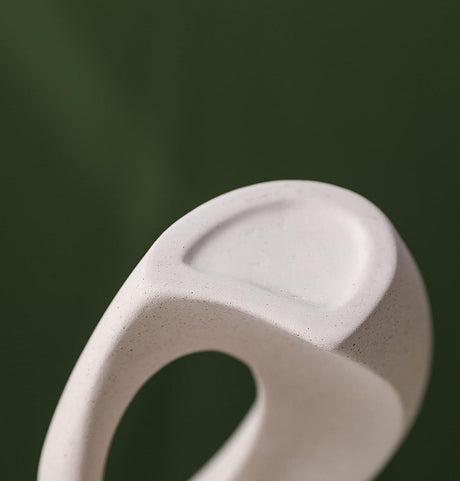 White ceramic vase set of 2