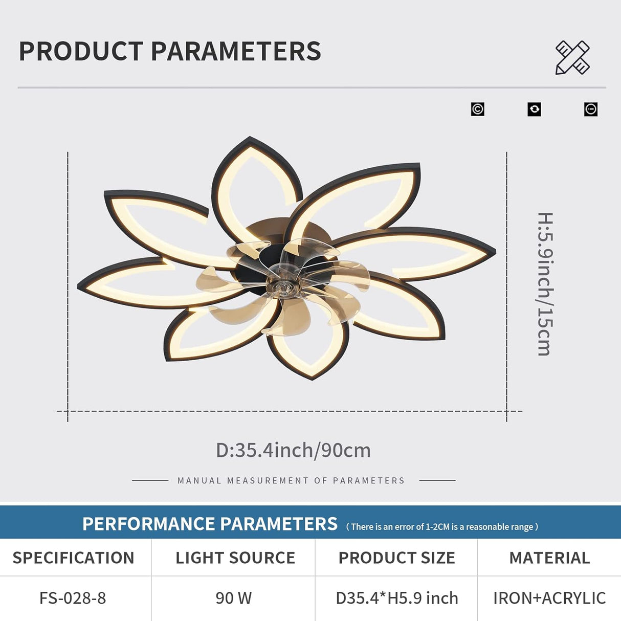 Modern Stylish Ceiling Light Fan with Remote