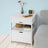 Contemporary Bedside Table with 2 Drawers and Shelf — Black and White — Allure Home Collections