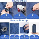 Berg Sleeping Pad, Ultralight Inflatable with Built In Pillow and Foot Pump