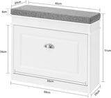 Woolsthorpe Tilt Out Shoe Cabinet, White