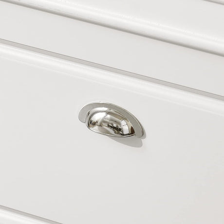 Tilt-Out Shoe Cabinet with Cushioned Top — White MDF, Hallway Storage — Allure Home Collections