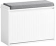 Roses Gap Cushioned Shoe Storage Bench, White image 1