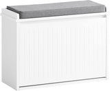 Roses Gap Cushioned Shoe Storage Bench, White image 1