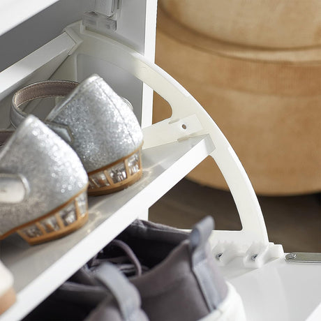 Roses Gap Cushioned Shoe Storage Bench, White image 8