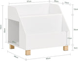Kids Storage Bookcase — 3 Compartments, White — Allure Home Collections