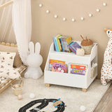 Kids Storage Bookcase, 3 Compartments White