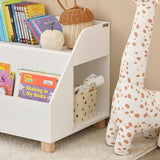 Kids Storage Bookcase, 3 Compartments White