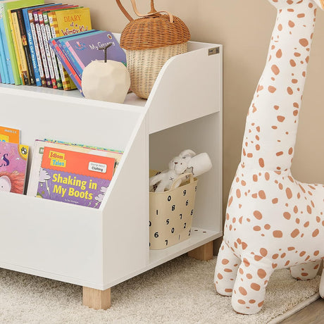 Kids Storage Bookcase, 3 Compartments White