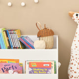 Kids Storage Bookcase — 3 Compartments, White — Allure Home Collections