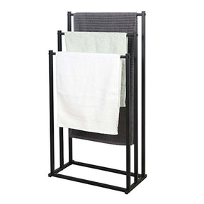 Tweed Heads 3 tier metal freestanding towel rack organiser in a bathroom