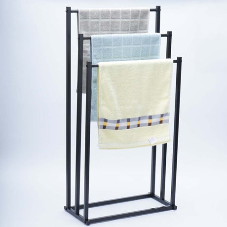 3-Tier Metal Towel Rack Freestanding Bathroom Organiser Rail — Allure Home Collections