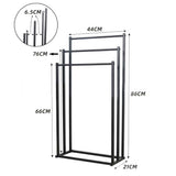 3-Tier Metal Towel Rack Freestanding Bathroom Organiser Rail — Allure Home Collections