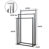 3-Tier Metal Freestanding Towel Rack — Bathroom Rail Shelf and Dryer — Allure Home Collections