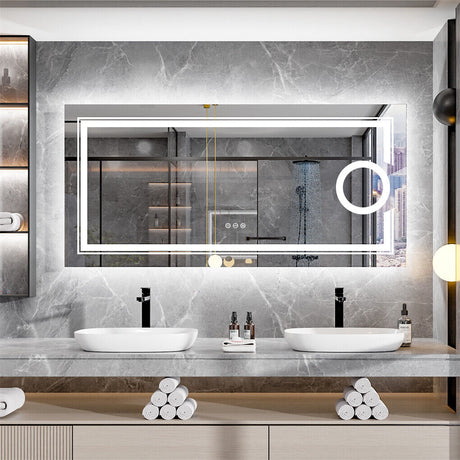 1400x700mm LED Bathroom Mirror Anti-fog Illuminated