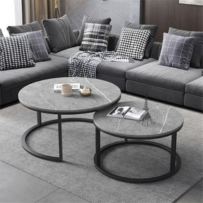 St Andrews grey sintered stone coffee table in a modern living room