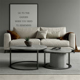 Elegant Grey Marble Nesting Coffee Tables