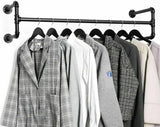 Iron wall mounted clothes rack with shelf