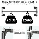 Iron wall mounted clothes rack with shelf