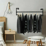 Iron wall mounted clothes rack with shelf