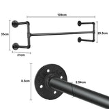 Iron wall mounted clothes rack with shelf