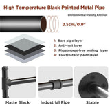 Industrial iron pipe wall mounted clothes rail with hooks