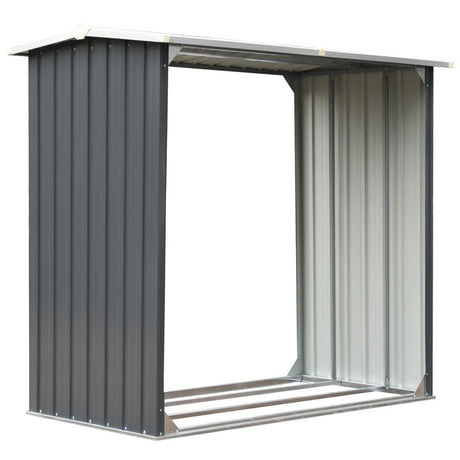 Steel outdoor log storage shed with raised floor, 172 x 91cm (view 2)