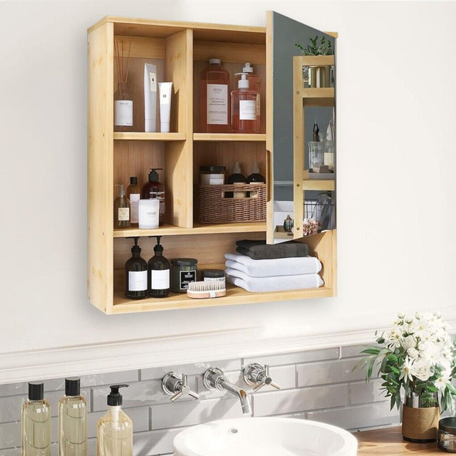 Worrolong 555mm Mirror Cabinet, Natural