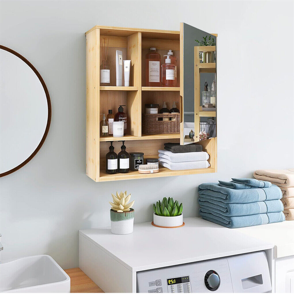 Worrolong 555mm Mirror Cabinet, Natural