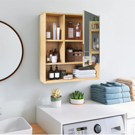 Worrolong 555mm Mirror Cabinet, Natural
