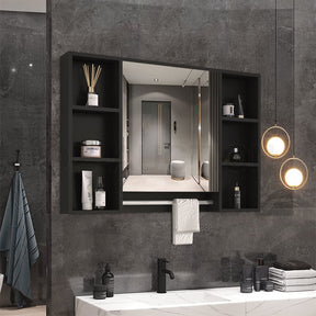 Struan 900mm Mirror Cabinet, Black