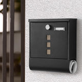 Wall mounted lockable galvanised steel mailbox with copper lock