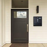 Wall mounted lockable galvanised steel mailbox with copper lock