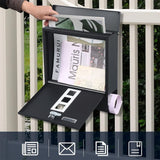 Wall mounted lockable galvanised steel mailbox with copper lock