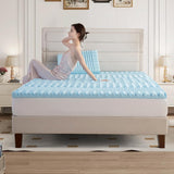 7-Zone Bamboo Memory Foam Mattress Topper — Breathable, Cooling Comfort — Allure Home Collections
