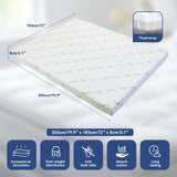 8cm 7-Zone Memory Foam Mattress Topper — King, Targeted Postural Support — Allure Home Collections