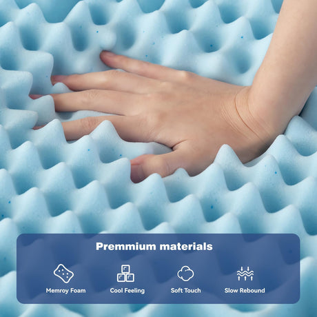 8cm 7-Zone Memory Foam Mattress Topper — King, Targeted Postural Support — Allure Home Collections