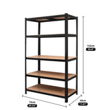 Heavy duty steel warehouse shelving rack 75 x 30 x 152 cm