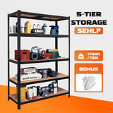 Lochaber Boltless Warehouse Shelving Rack, 5 Tier, 180cm High